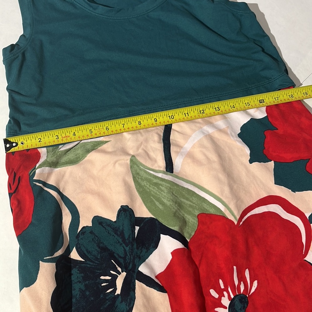 Cuddl Duds Flexwear medium floral dress sleeveless tank like new - Picture 4 of 7